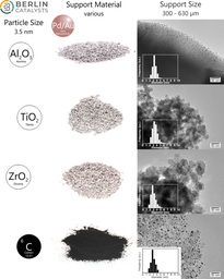 Catalyst Research Set Support Material Variation PdAu Alloy